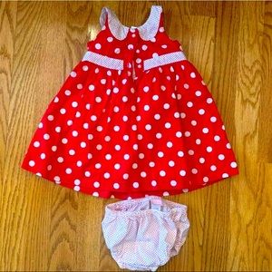 Janie and Jack red polka dot dress